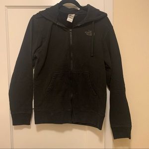 North Face zip up hoodie black